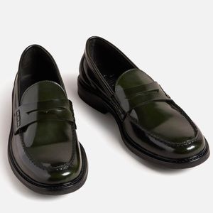 TED BAKER POLISHED LEATHER LOAFERS